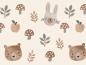 Preview: French Terry Little Animals Waldtiere auf Ecru